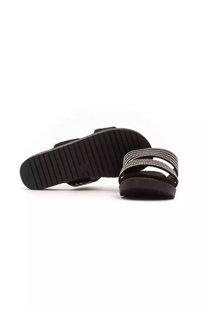 Silver Textile Women Sandal