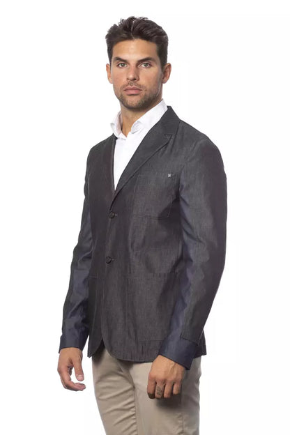 Blazer in cotone grigio