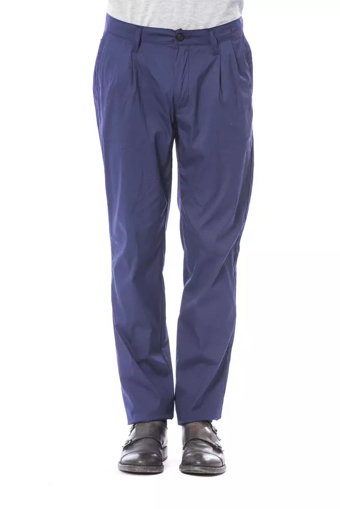 Verri Blue Cotton Men's Chino Pants