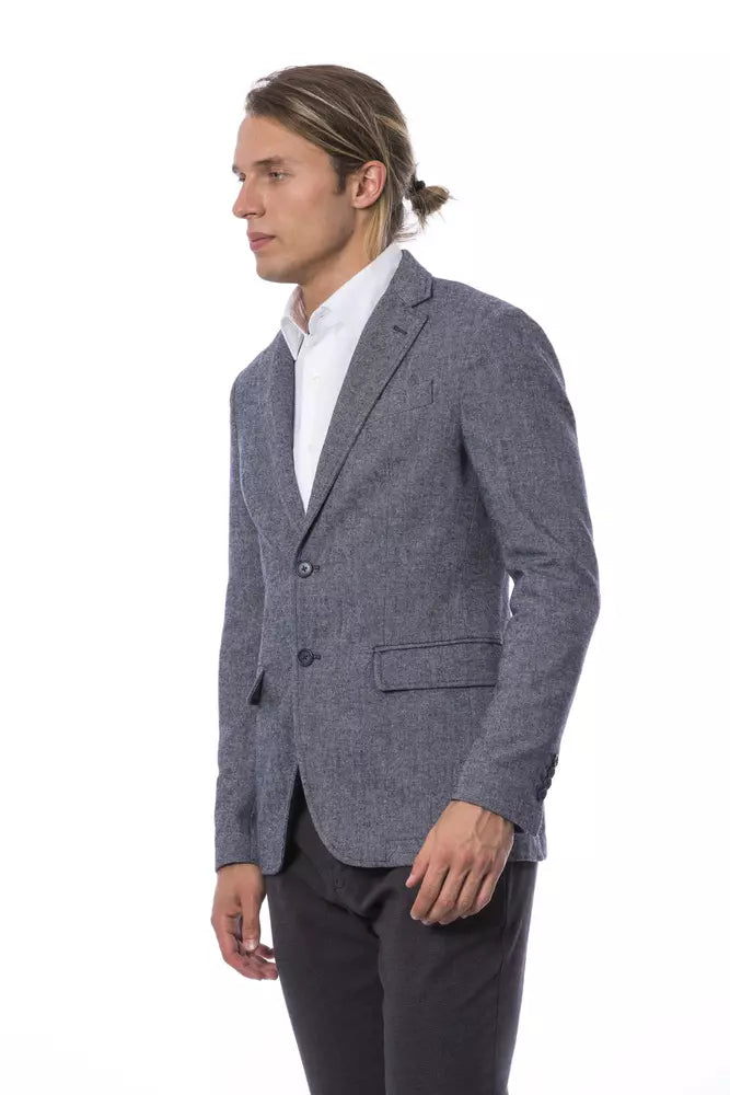 Blauer Polyester-Blazer