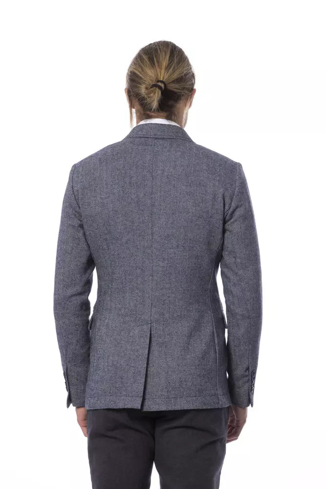 Blauer Polyester-Blazer