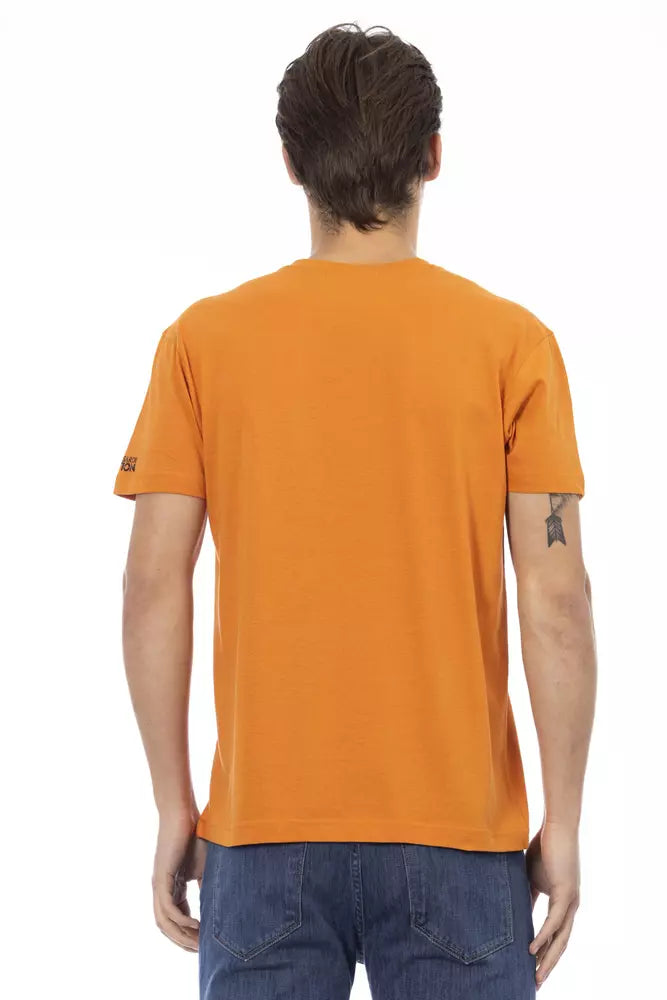 Orangefarbenes Baumwoll-T-Shirt