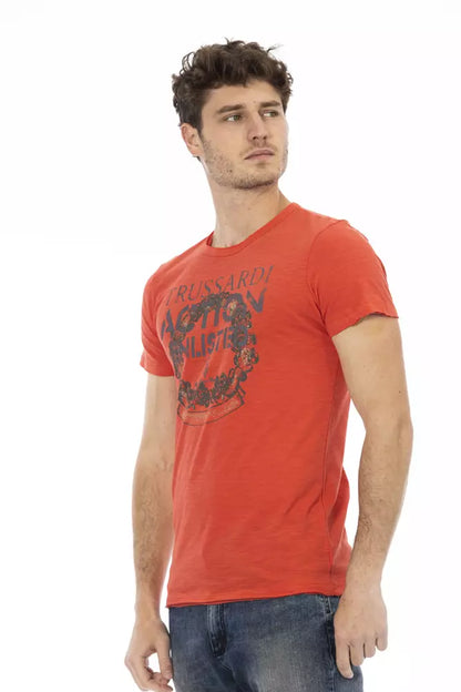 Rotes Baumwoll-T-Shirt