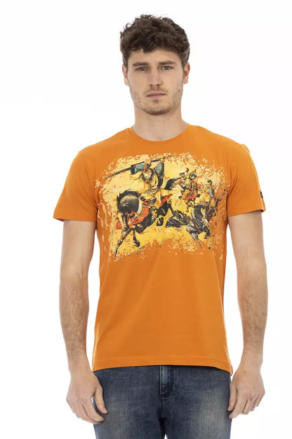 Orangefarbenes Baumwoll-T-Shirt