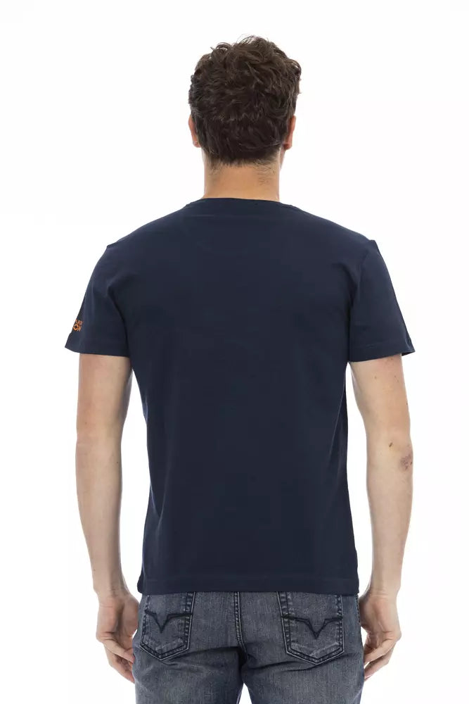 Blaues Baumwoll-T-Shirt