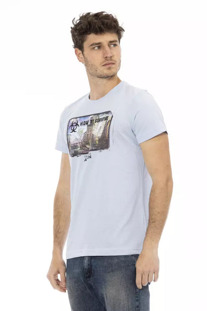 T-shirt in cotone azzurro