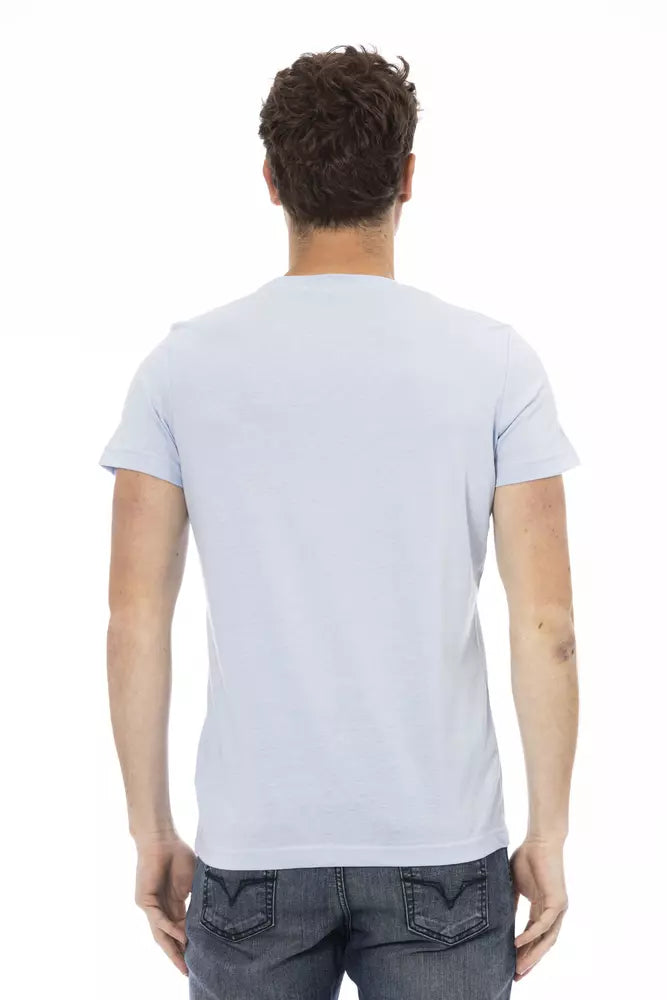 T-shirt in cotone azzurro