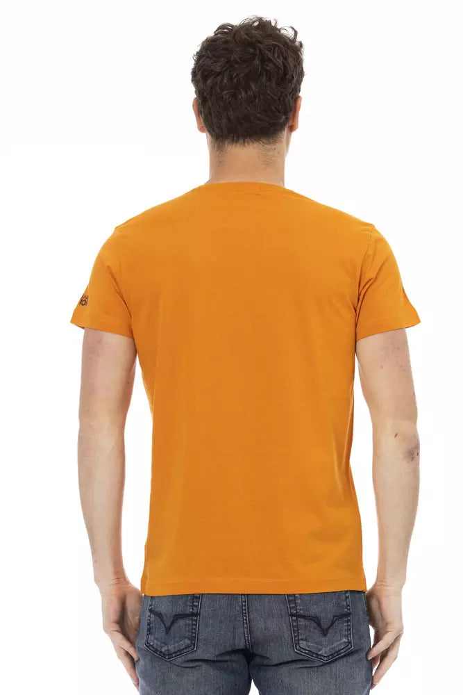 Orangefarbenes Baumwoll-T-Shirt