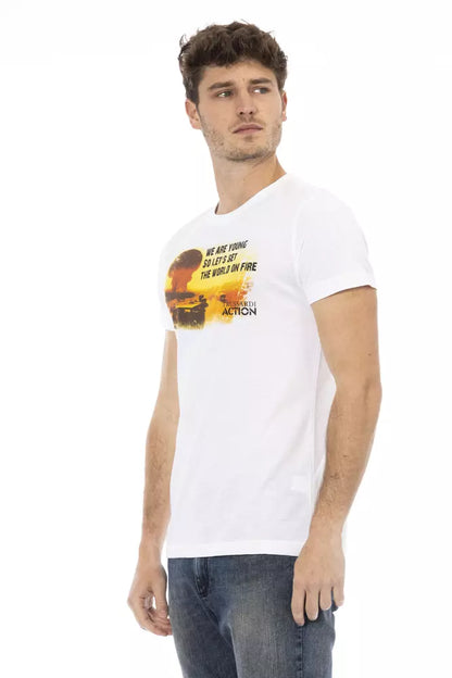 Weißes Baumwoll-T-Shirt