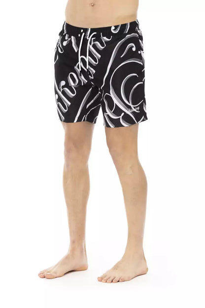 Bikkembergs Black Polyester Men Swim Short