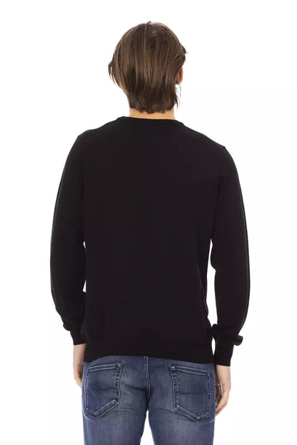 Baldinini Trend Black Fabric Men Sweater