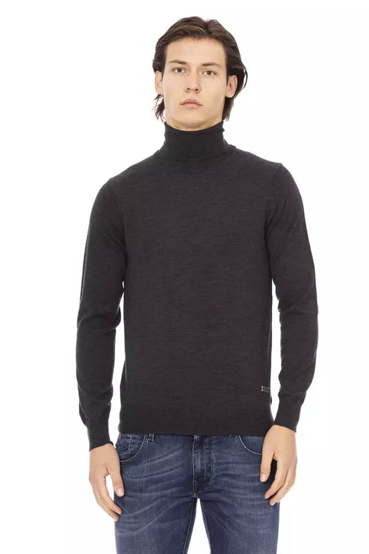 Baldinini Trend Gray Fabric Men Sweater