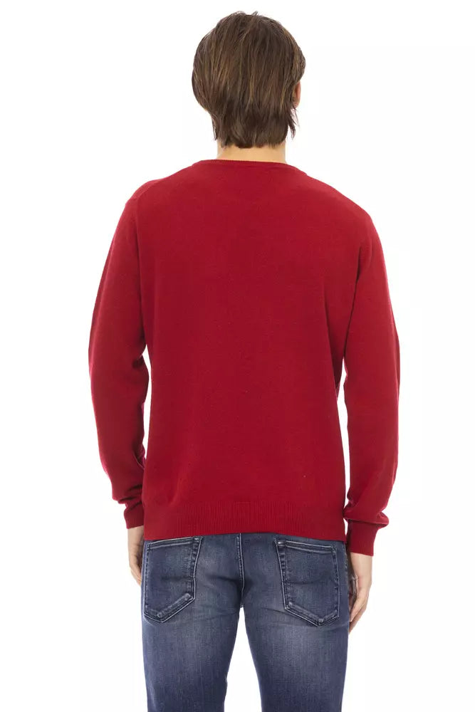 Maglione di lana rossa