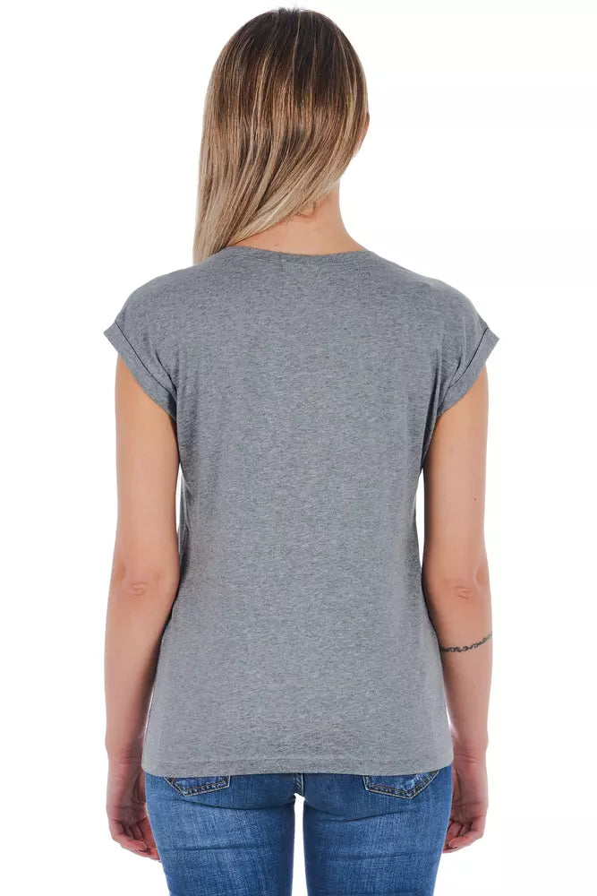 Tops et t-shirts en coton gris