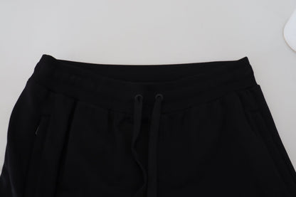 Pantaloni jogger da uomo in cotone nero