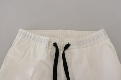 Pantaloni jogger con logo DG in cotone bianco