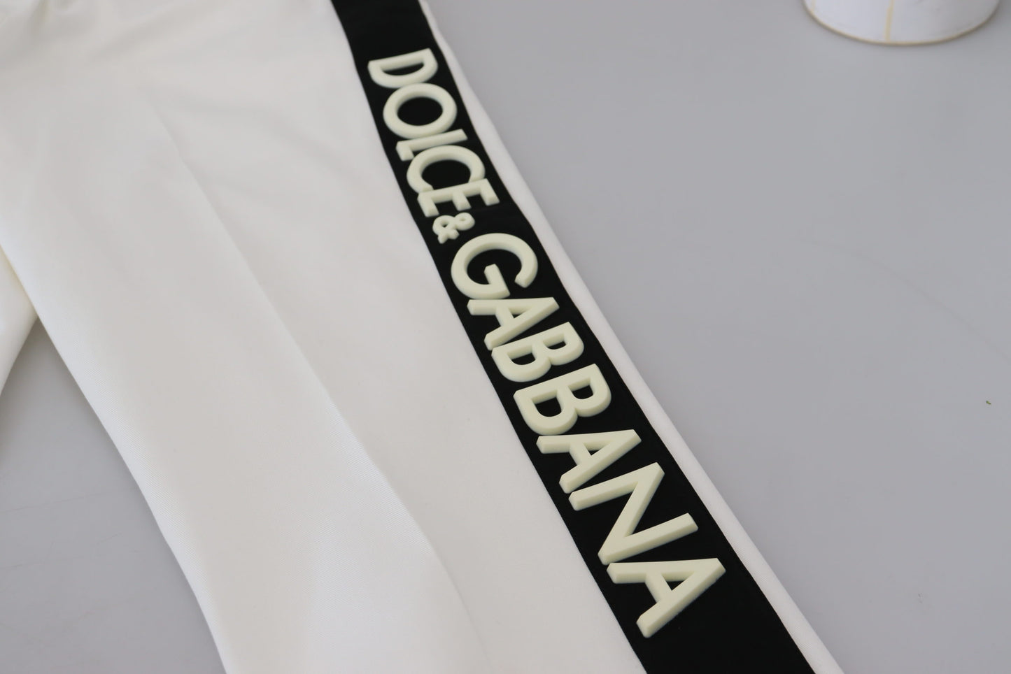 Pantaloni jogger con logo DG in cotone bianco