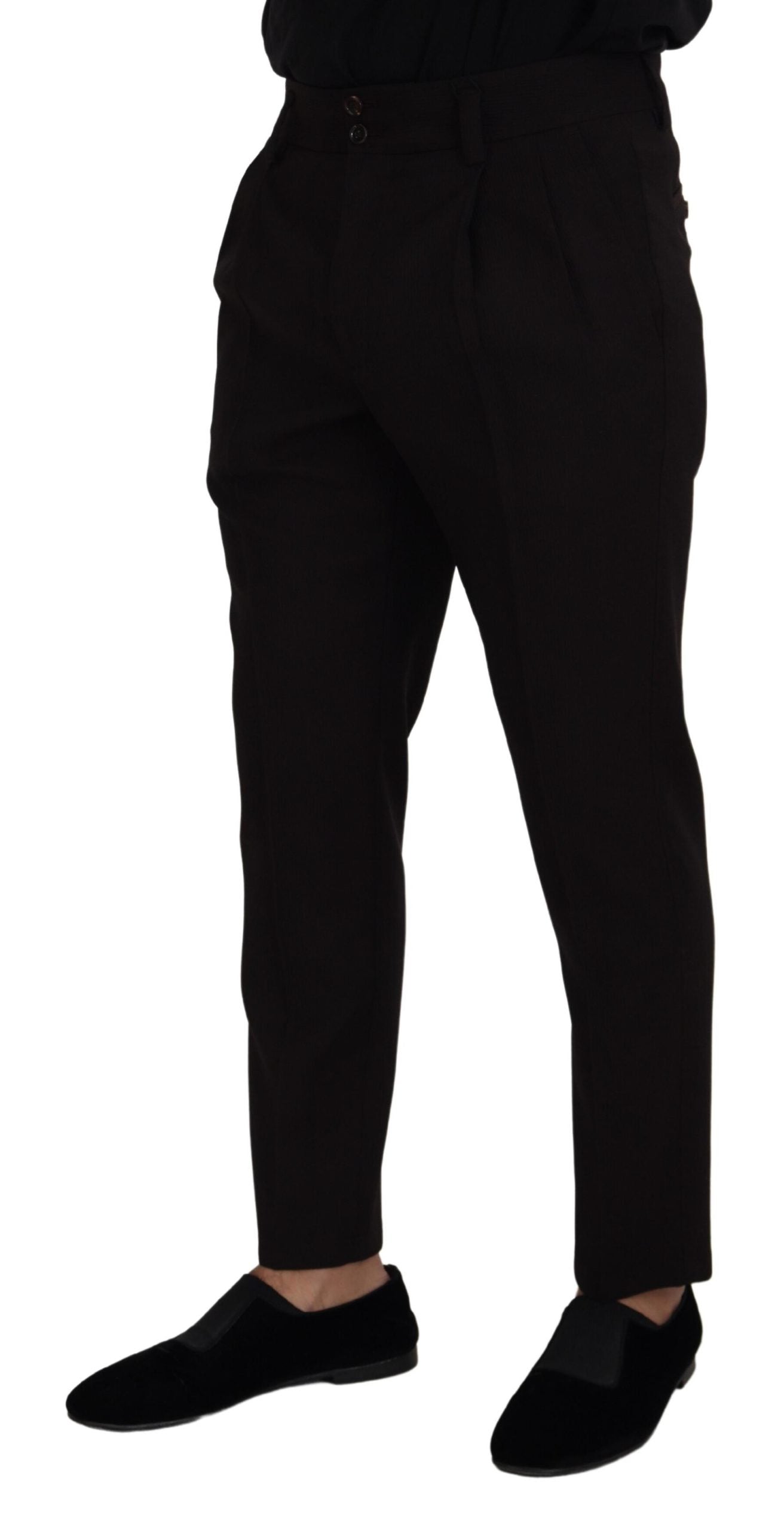 Elegante schwarze Hose aus Schurwolle