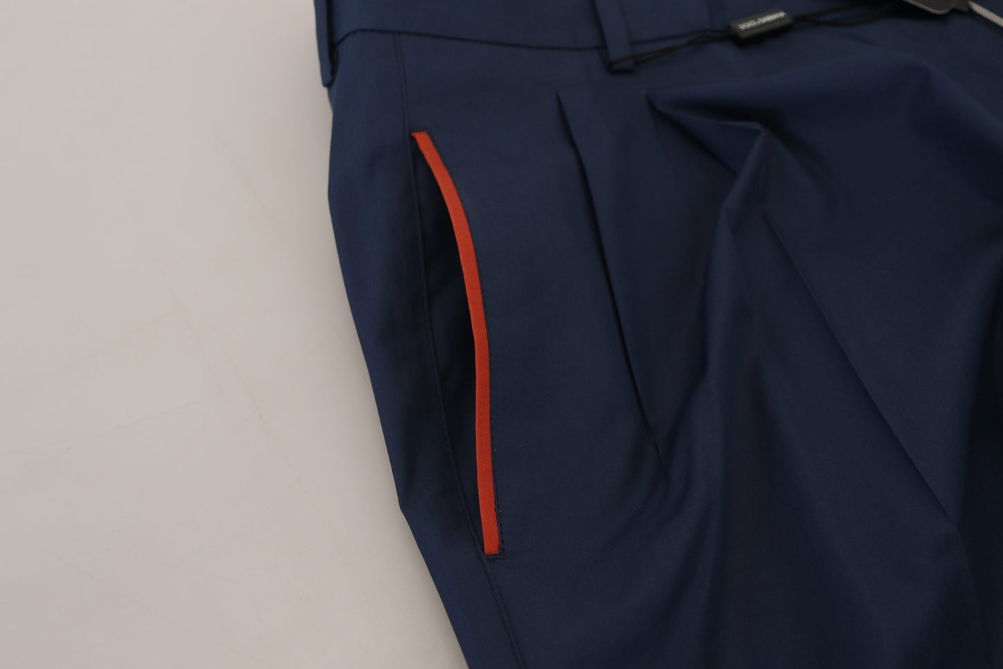 Elegante blaue Hose aus Baumwollseide