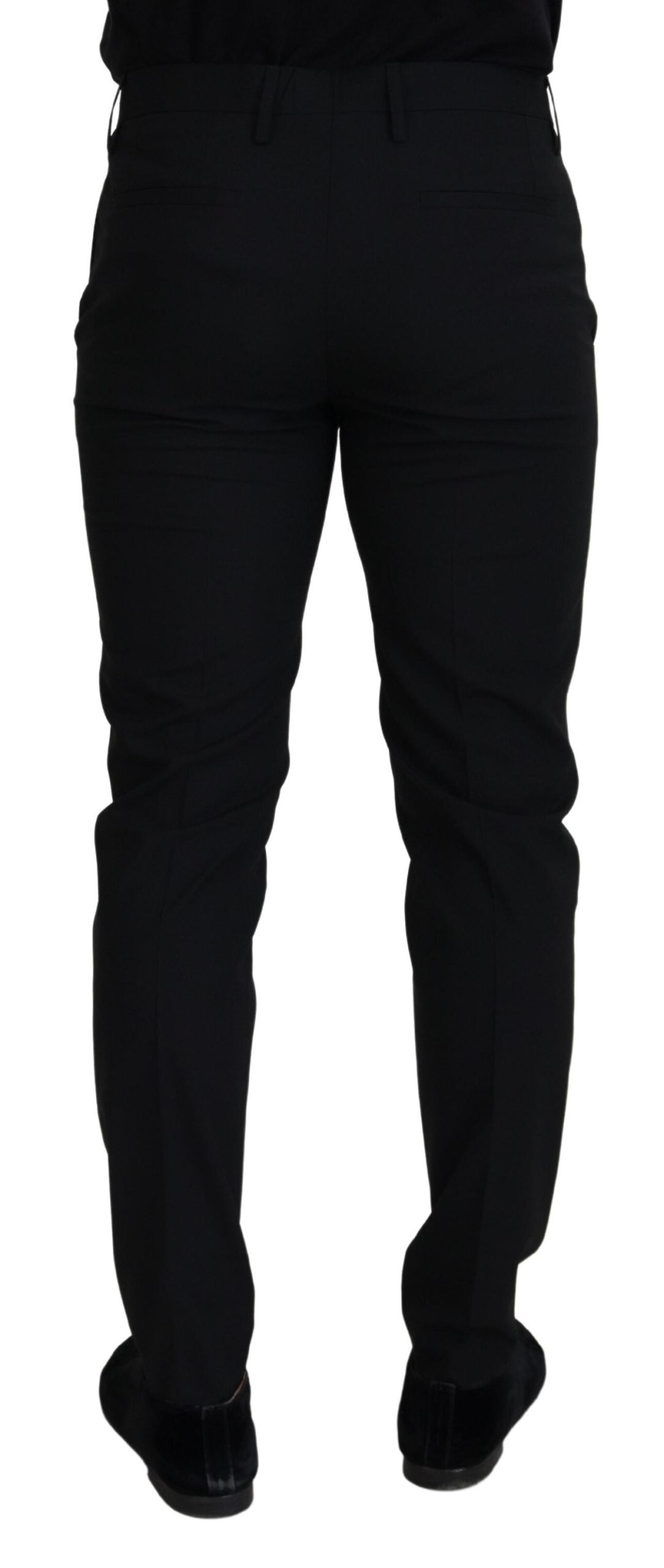 Elegante schwarze Hose aus Wollmischung