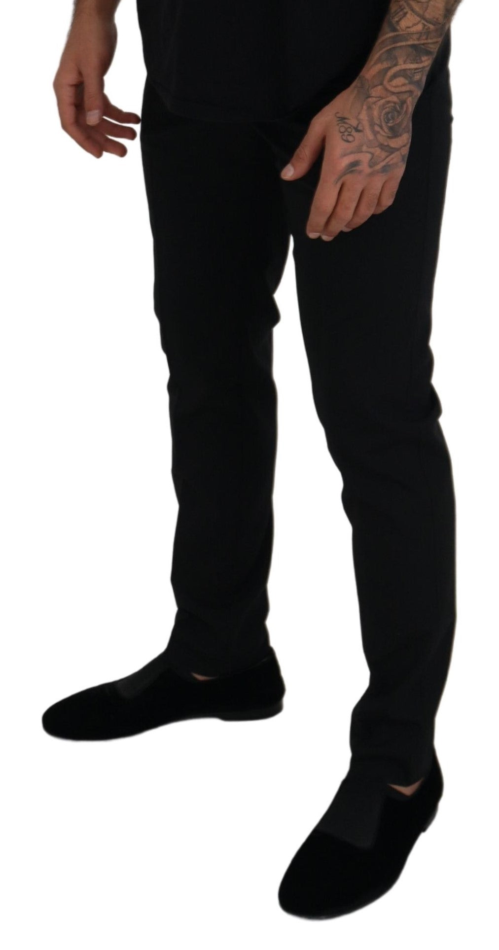 Elegante schwarze Hose aus Wollmischung