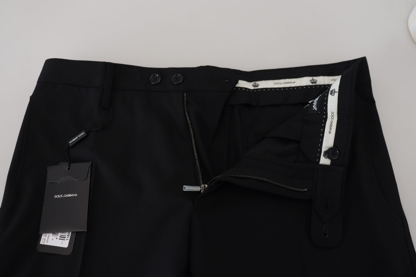 Elegante schwarze Hose aus Wollmischung