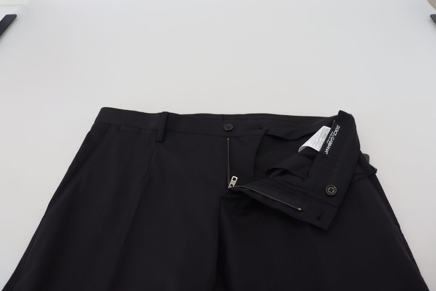 Elegante schwarze Hose aus Wollmischung