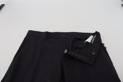 Elegante schwarze Hose aus Wollmischung