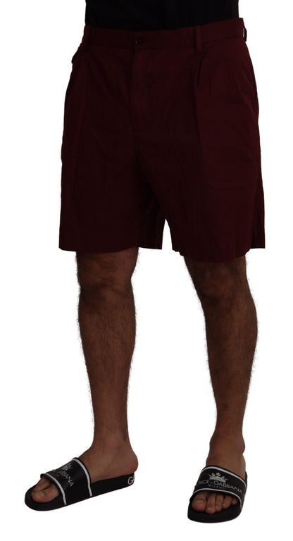 Elegante Shorts aus kastanienbrauner Baumwollmischung