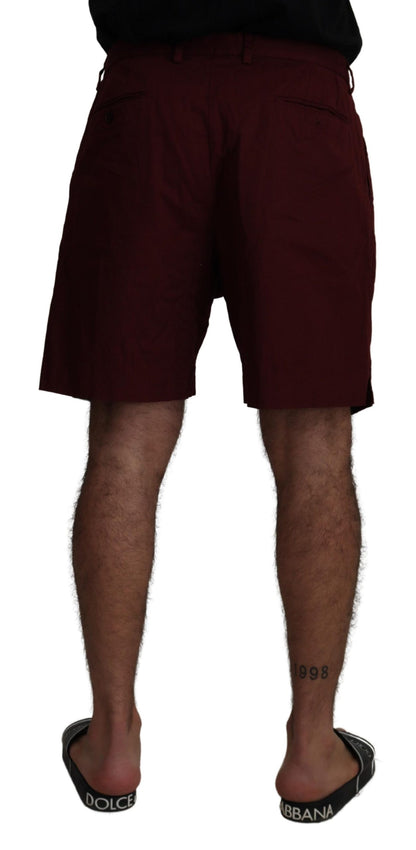 Elegante Shorts aus kastanienbrauner Baumwollmischung