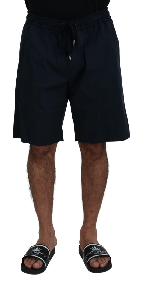 Elegante blaue Shorts aus Baumwollmischung