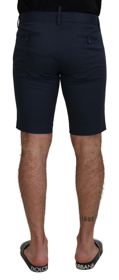 Elegante blaue Shorts aus Baumwollmischung