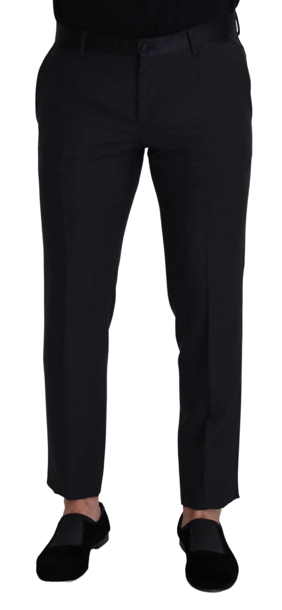 Elegante schwarze Hose aus Wollmischung