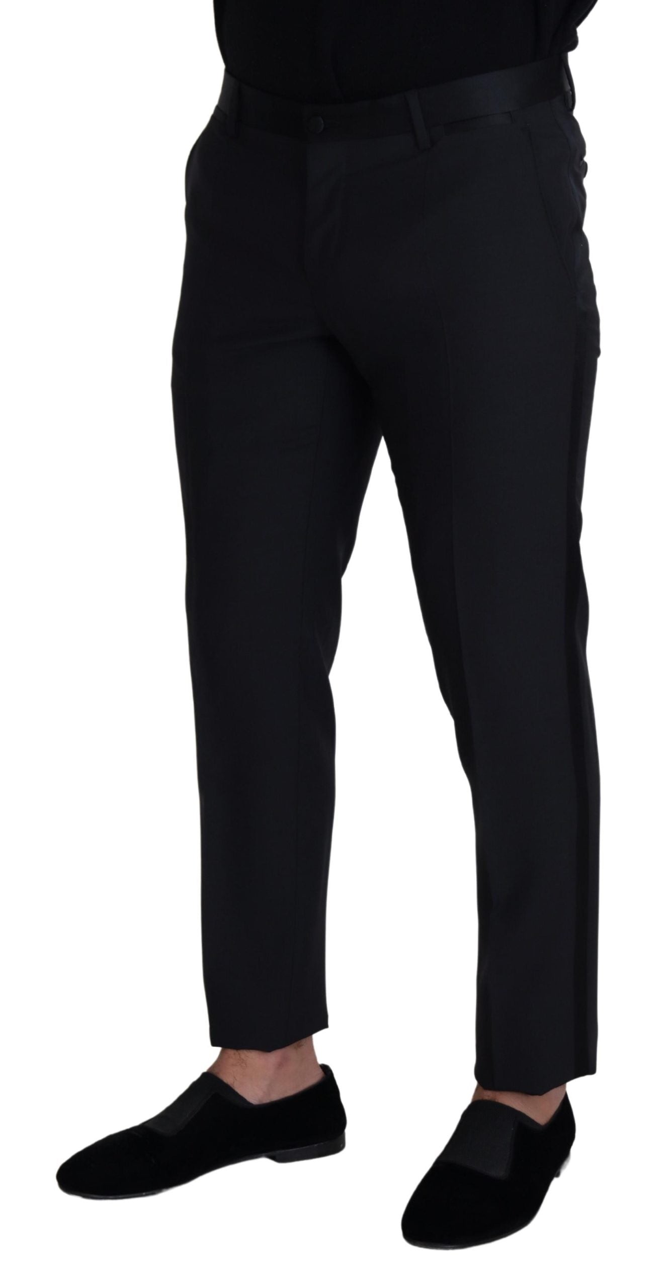 Elegante schwarze Hose aus Wollmischung