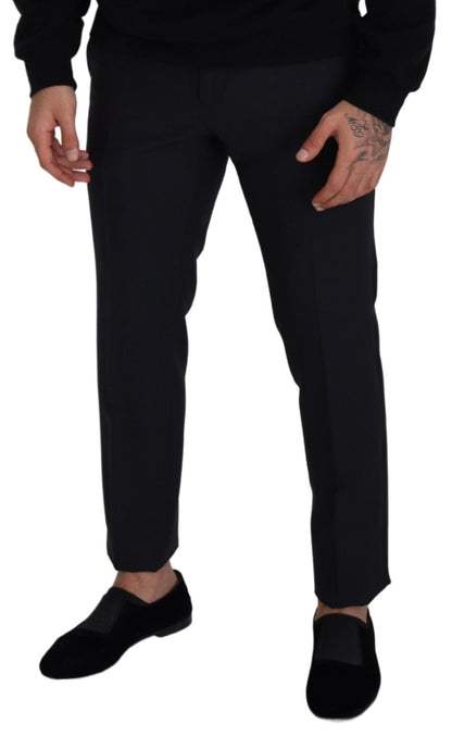 Elegante schwarze Hose aus Wollmischung