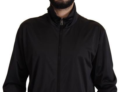 Maglione sportivo DNA a maniche lunghe con zip intera nera