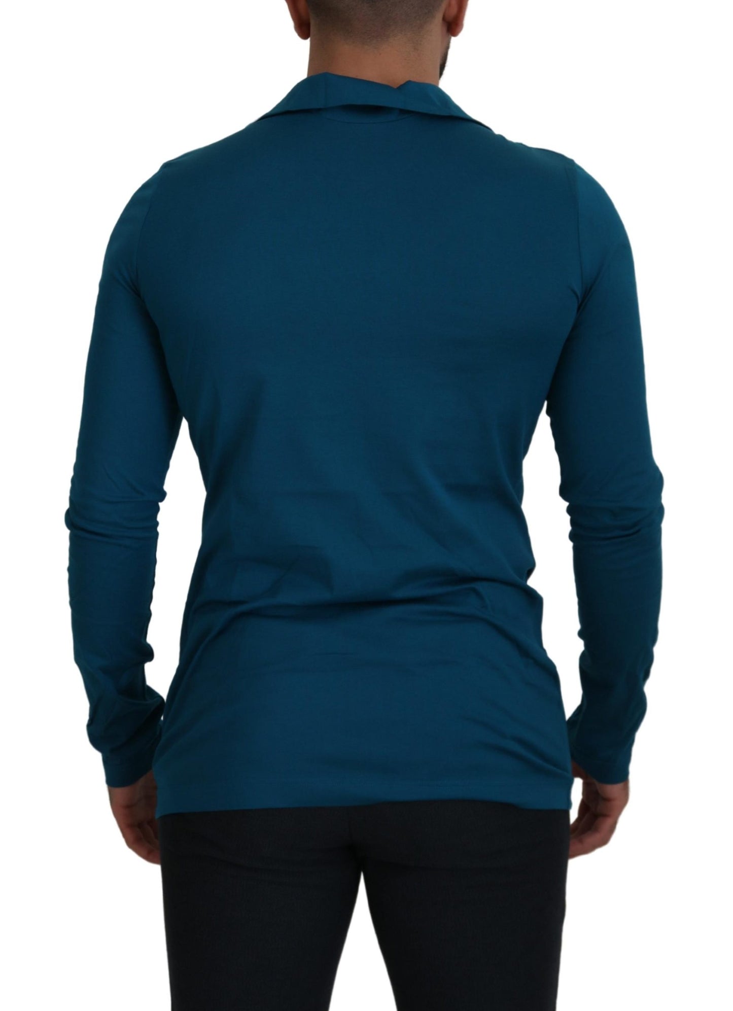 Eleganter blauer Pullover aus Baumwolle