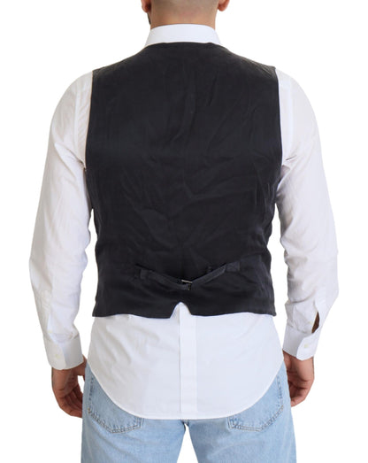 Gilet gilet doppiopetto in cotone nero