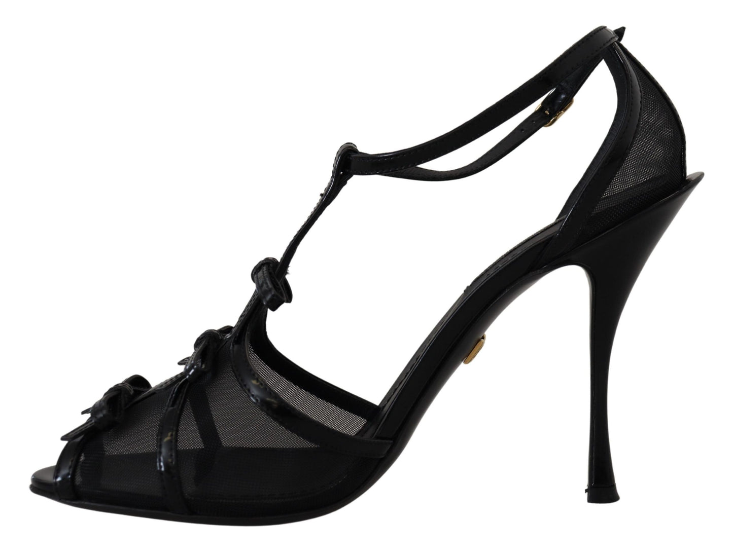 Elegante schwarze Sandaletten mit Stilettoabsatz