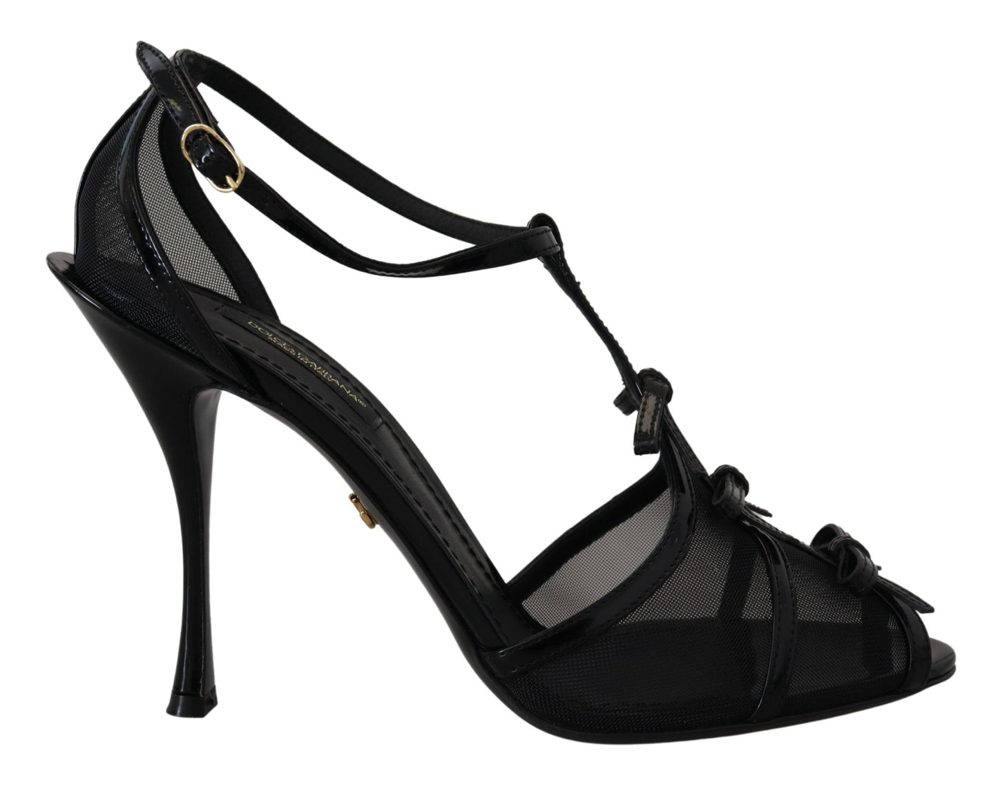 Elegante schwarze Sandaletten mit Stilettoabsatz