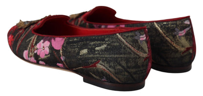 Scarpe slip on con patch cuore sacro jacquard multicolor