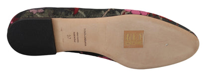 Scarpe slip on con patch cuore sacro jacquard multicolor