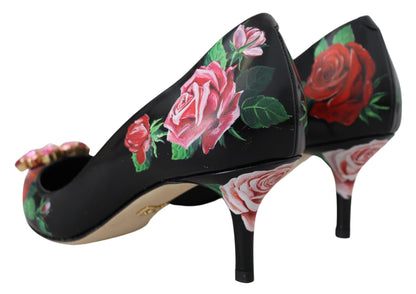 Elegant Floral Crystal Pumps