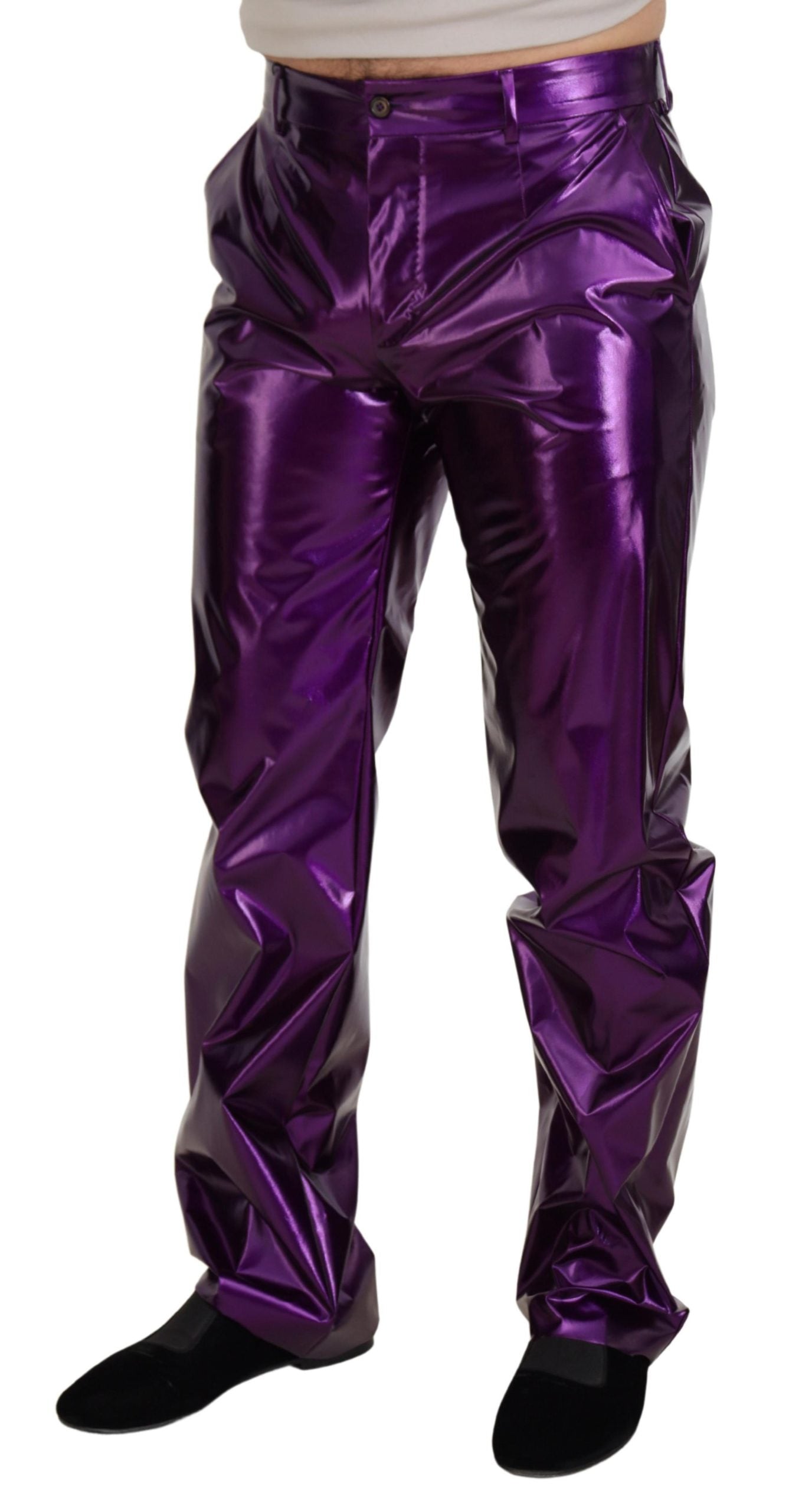 Pantaloni casual da uomo viola brillanti