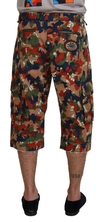 Mehrfarbige Cargo-Shorts von italienischen Designern