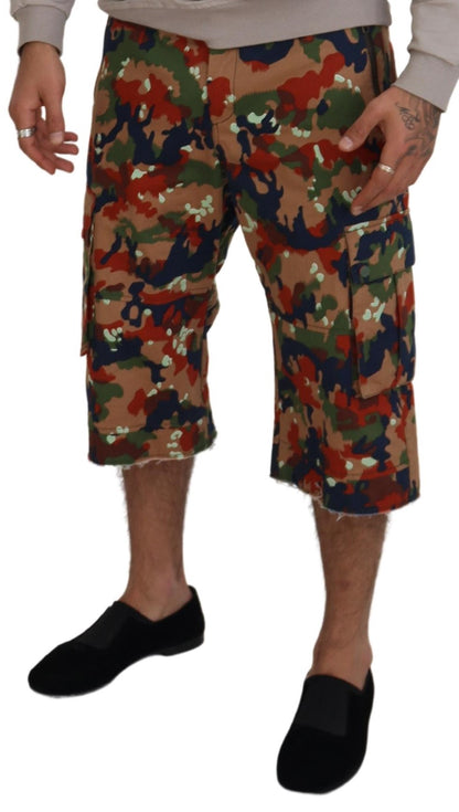 Mehrfarbige Cargo-Shorts von italienischen Designern