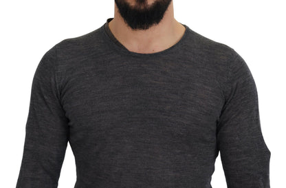 Maglione pullover girocollo grigio