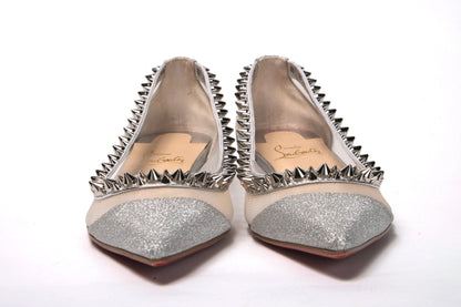 Silver Flat Point Toe Shoe