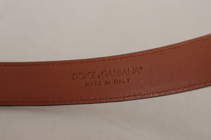 Dolce & Gabbana Elegant Engraved Leather Belt - Timeless Style