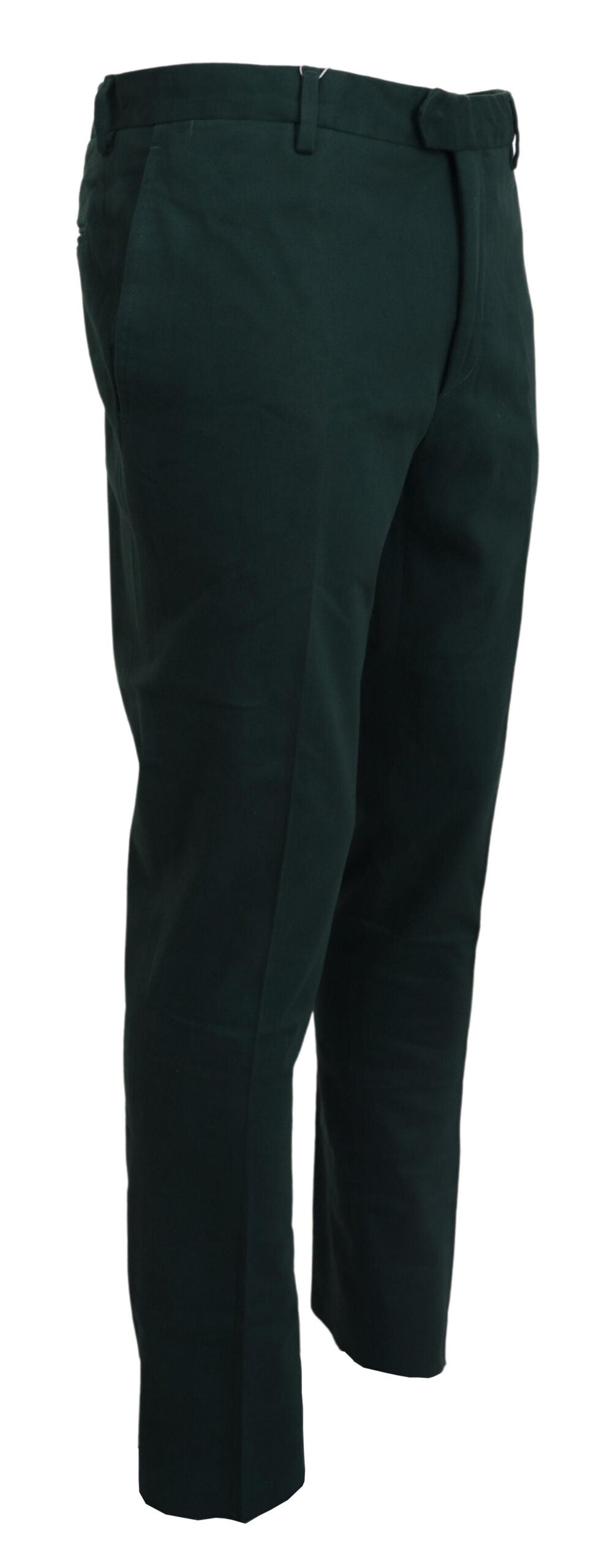 Elegante dunkelgrüne Chinohose